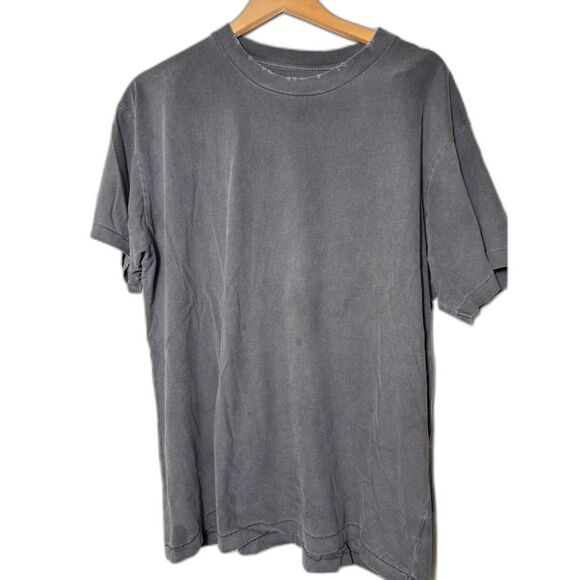 ELWOOD T shirt core tee size medium charcoal gray minimalist staple distressed - Picture 2 of 7